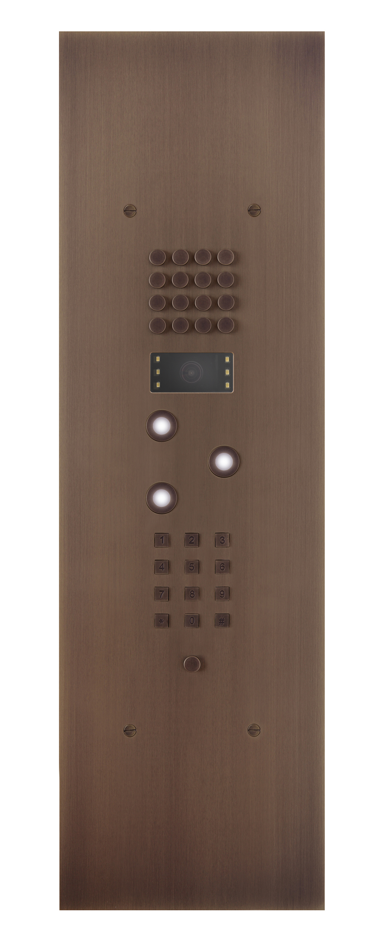 Wizard Bronze rustic IP 3 buttons large model, keypad and color cam